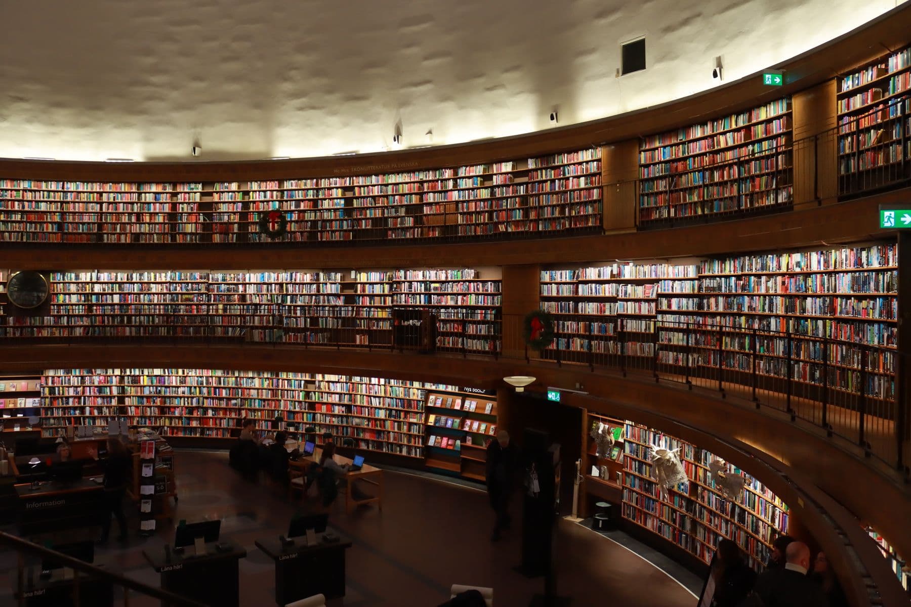 Circular hall of the Stockholm Public Library